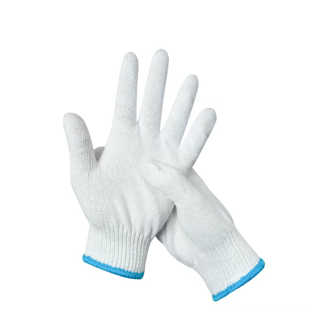 White Cotton Gloves, Brown, 12 Pairs/Pack