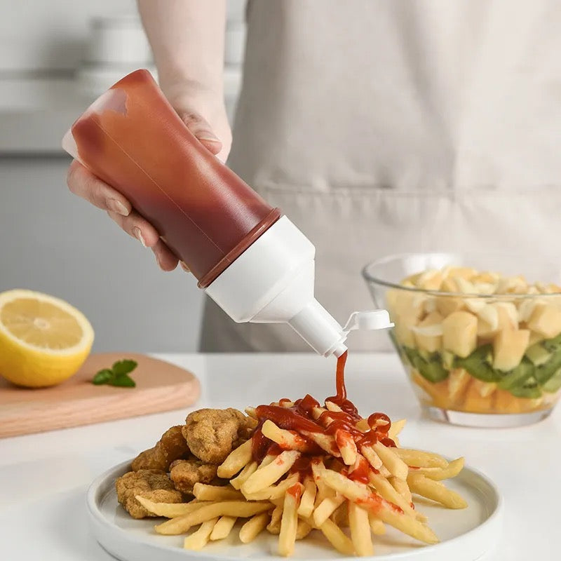 8 oz, 250 ml Squeeze Bottle with Cap, Clear - Chefcoca