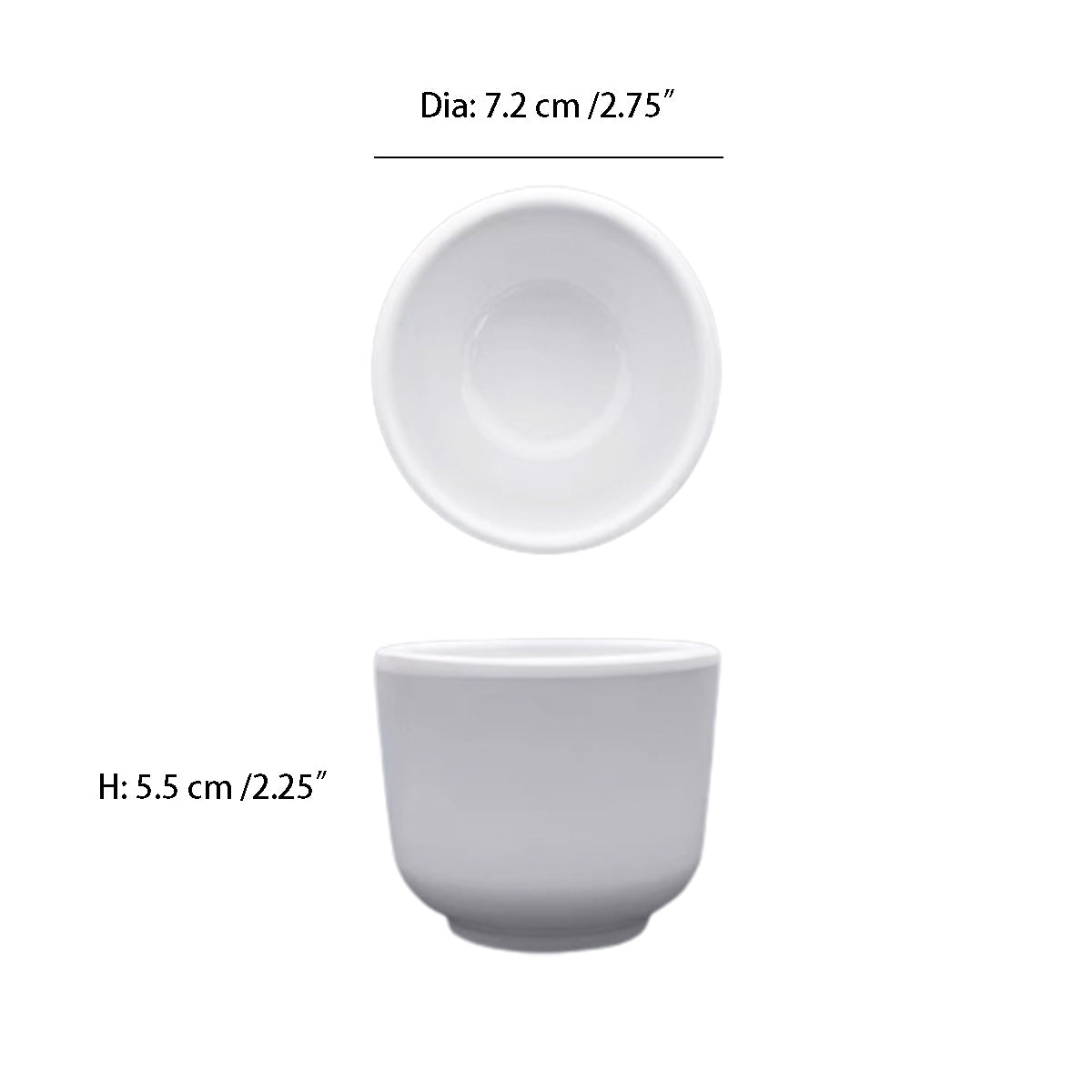 White Melamine Tea Cup (41052)