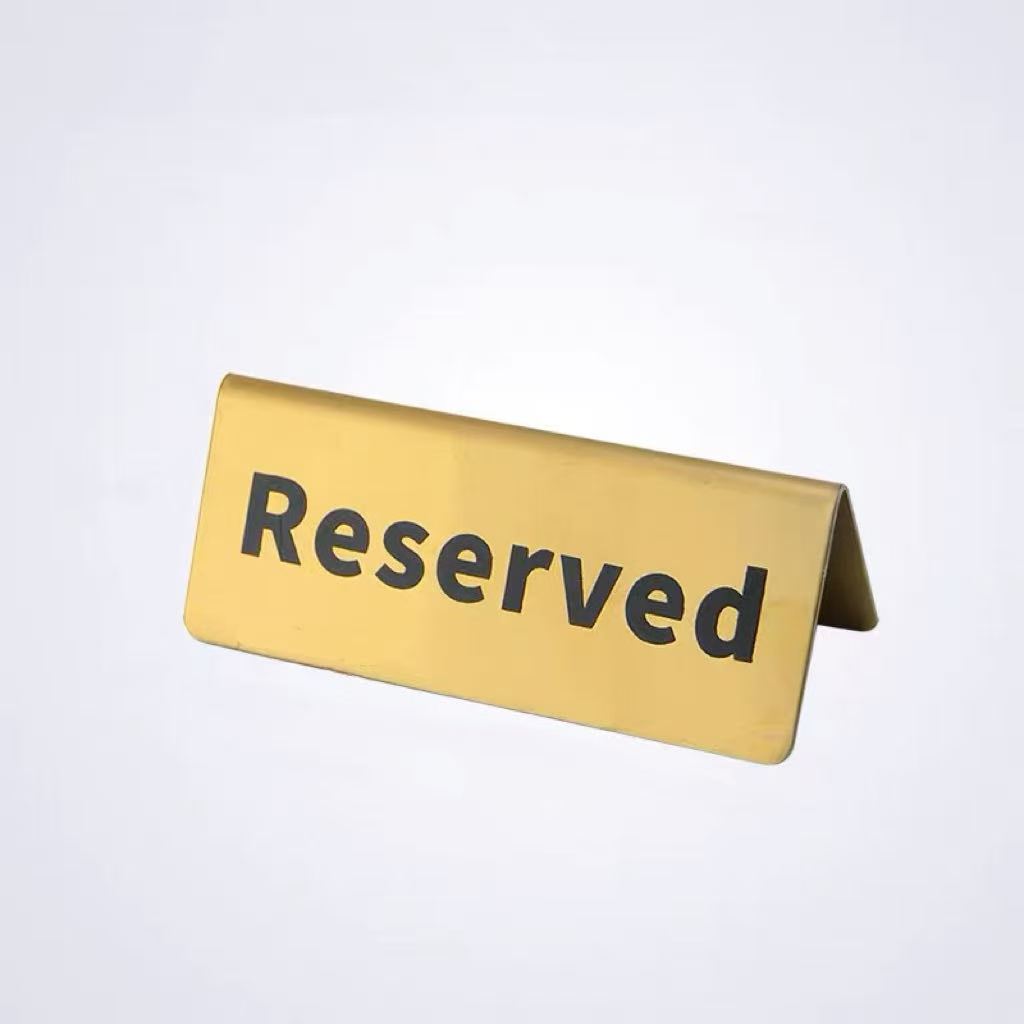 CHEFCO,SGN-6,Stainless Steel Reserved Sign - Chefcoca