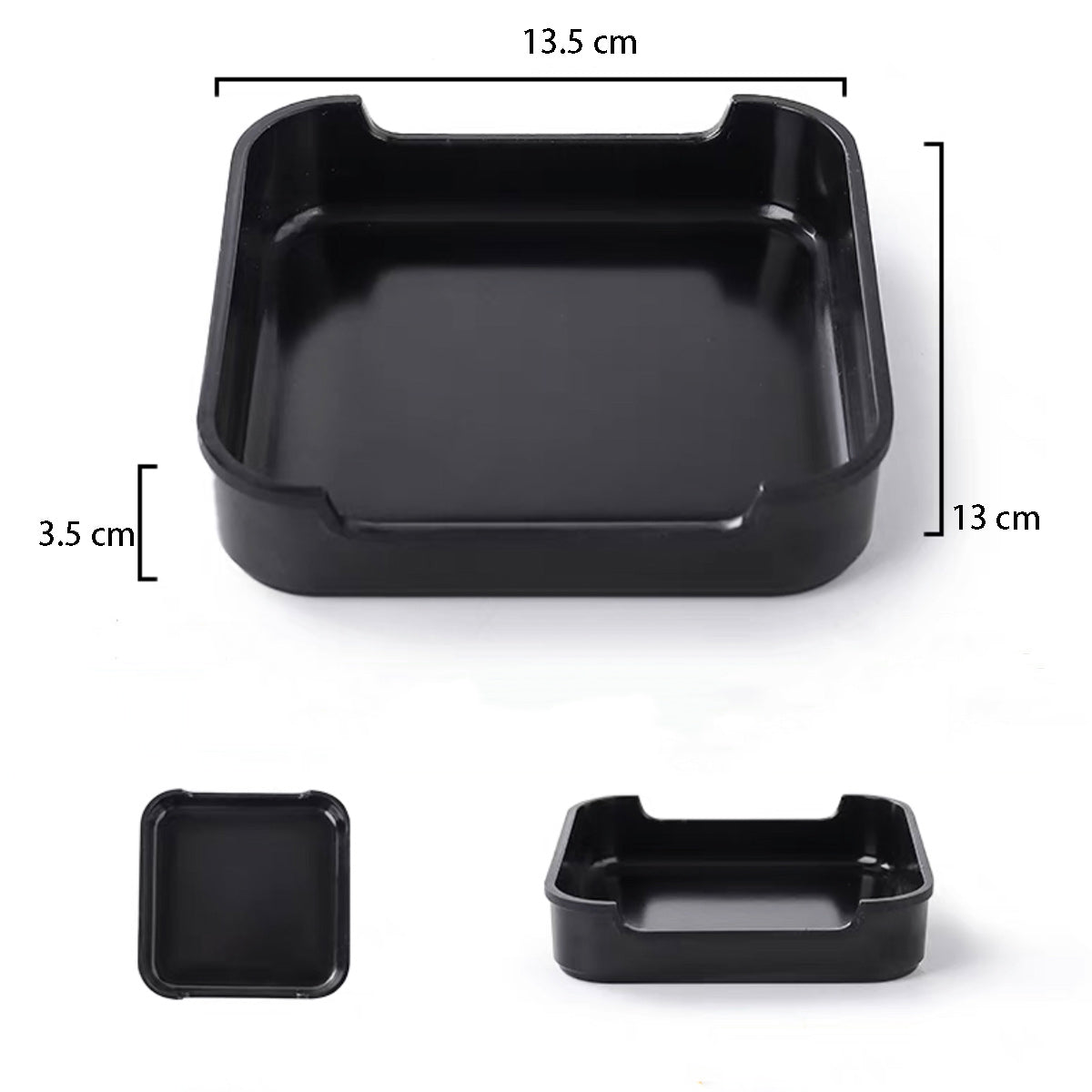 Black Melamine BBQ Meat Dish (473-5.5)