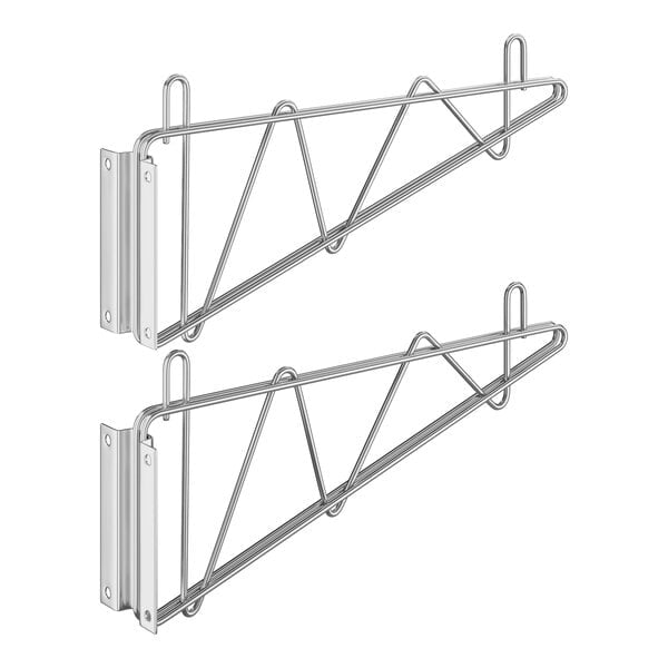 SWB-18-2 - Shelving Wall Mount Brackets, Chrome-Plated, 1 Pair - 18"