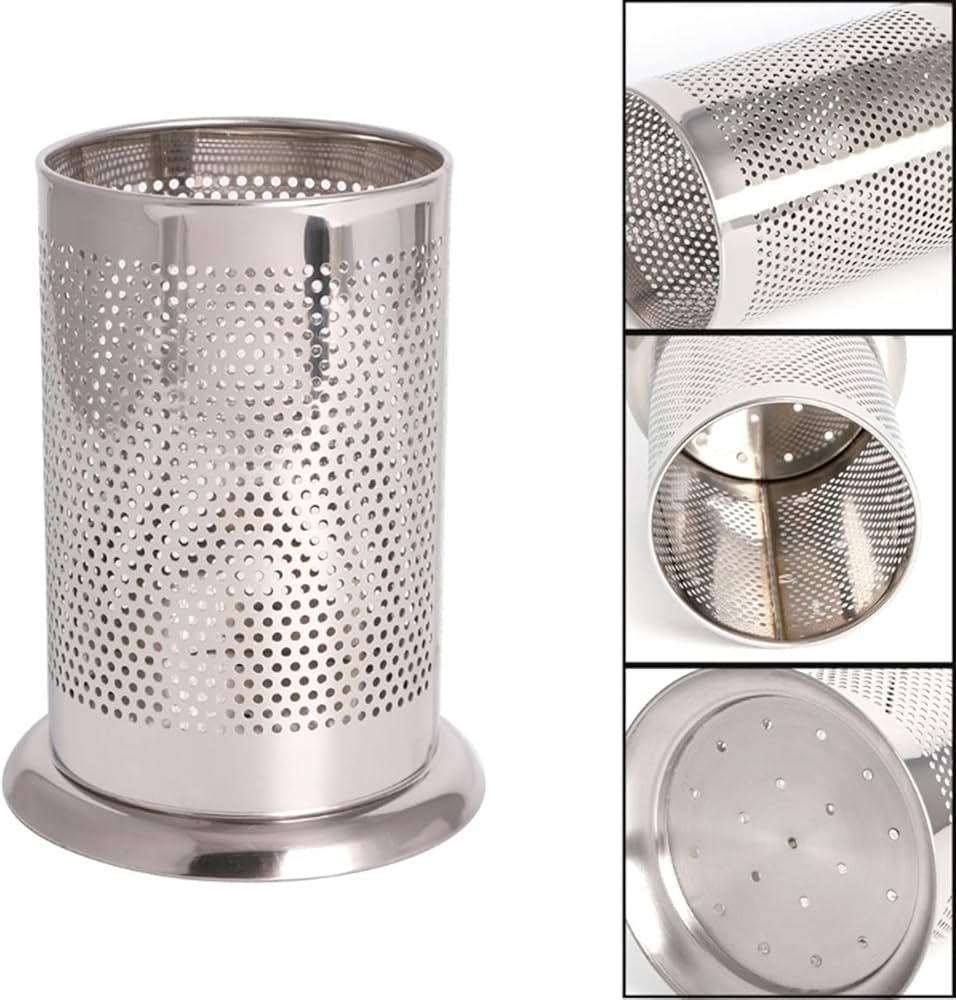 Stainless Steel Round Flatware Holder (17cm Height)-(HOLD-02)