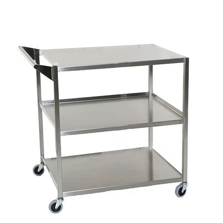 S/S Trolley,  With Single Handle (14”X24”X34H”), 27.5" Wide - Chefcoca