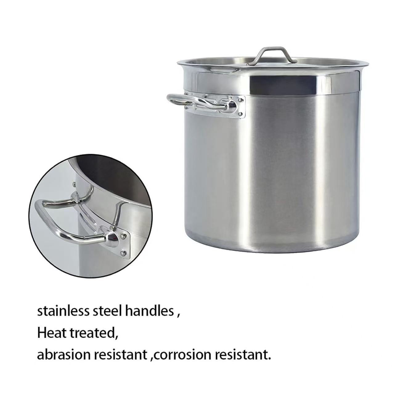 Sub-equip, SSSP-5030, Heavy-Duty Stainless Steel Stock Pot- 60 Quart - Chefcoca