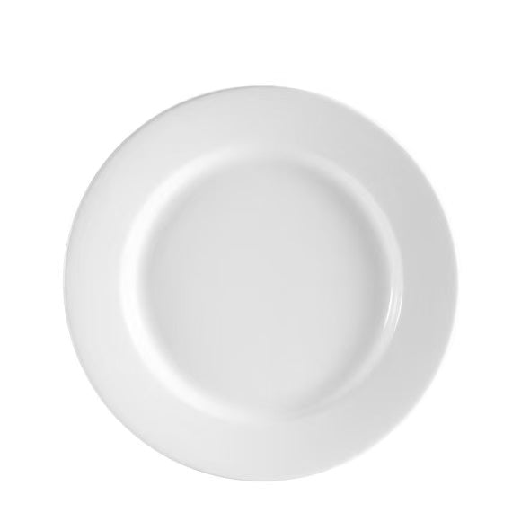 Chefco 72402-1, 9"(23 cm) Round white Porcelain plate - Ceramic, White (12pcs) - Chefcoca