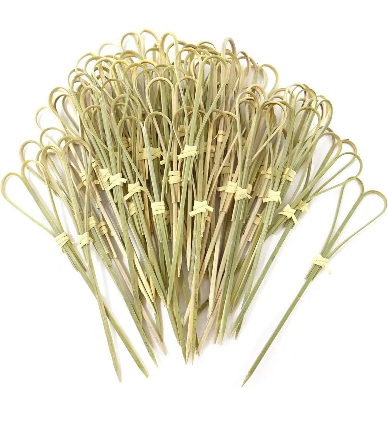 Brochettes en bambou nouées 100 pièces/sac (9 cm-18 cm)