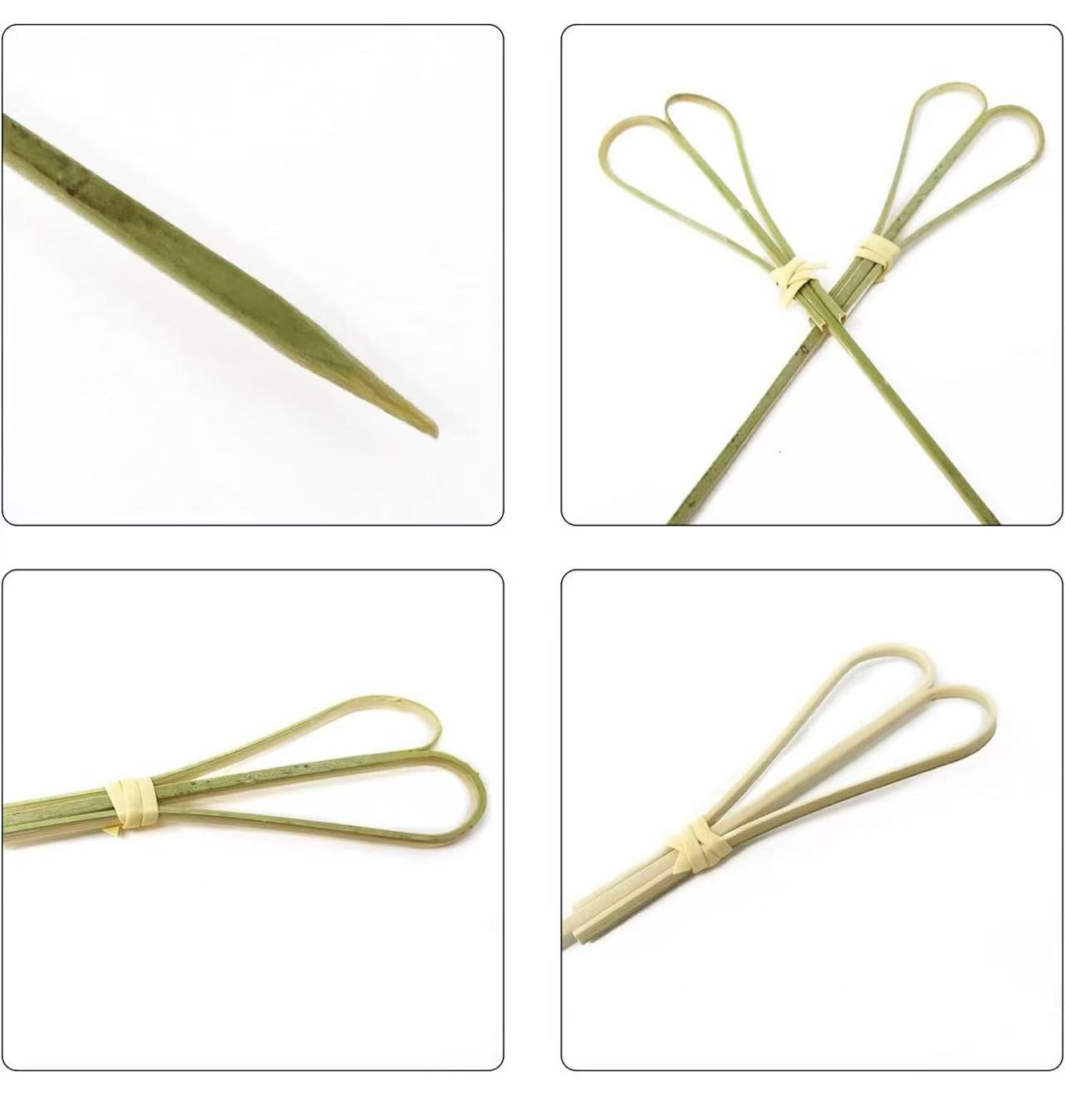 Brochettes en bambou nouées 100 pièces/sac (9 cm-18 cm)