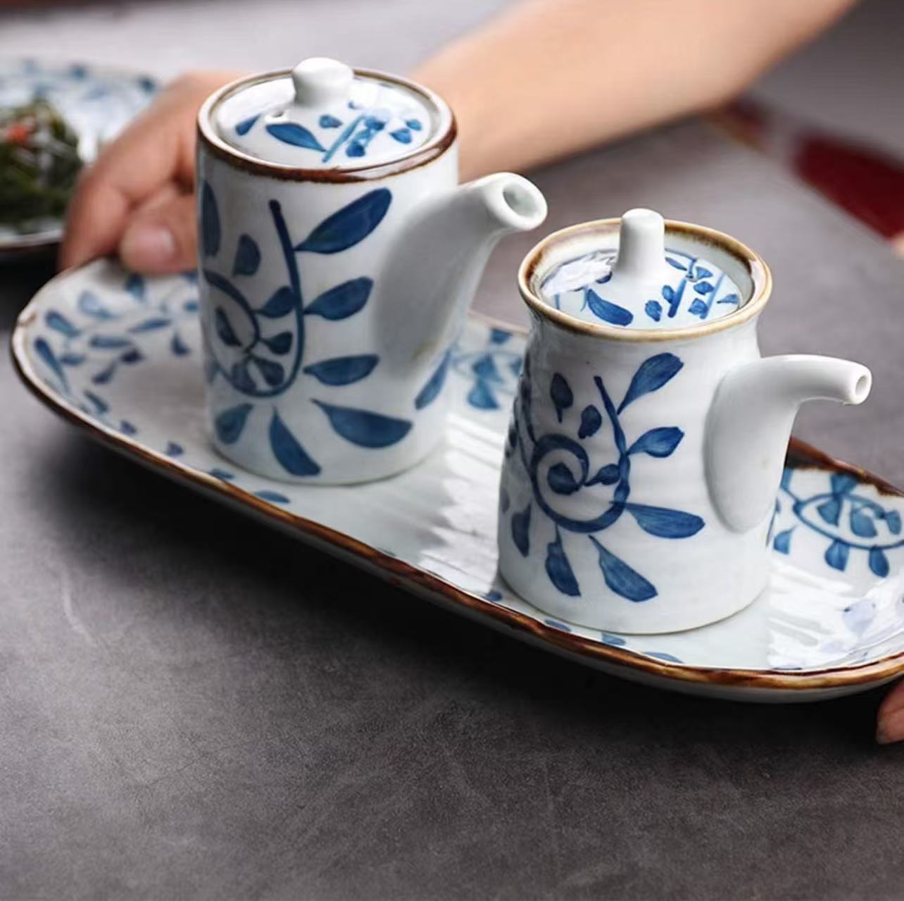 Chefco, Japanese Style Ceramic Sauce Bottle, 130 ml  (A64-6.6) - Chefcoca