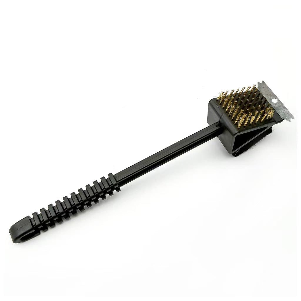 3 in 1 Oven & Grill / BBQ Brush, 14＂Long, Brass Bristles (BRP-14B) - Chefcoca