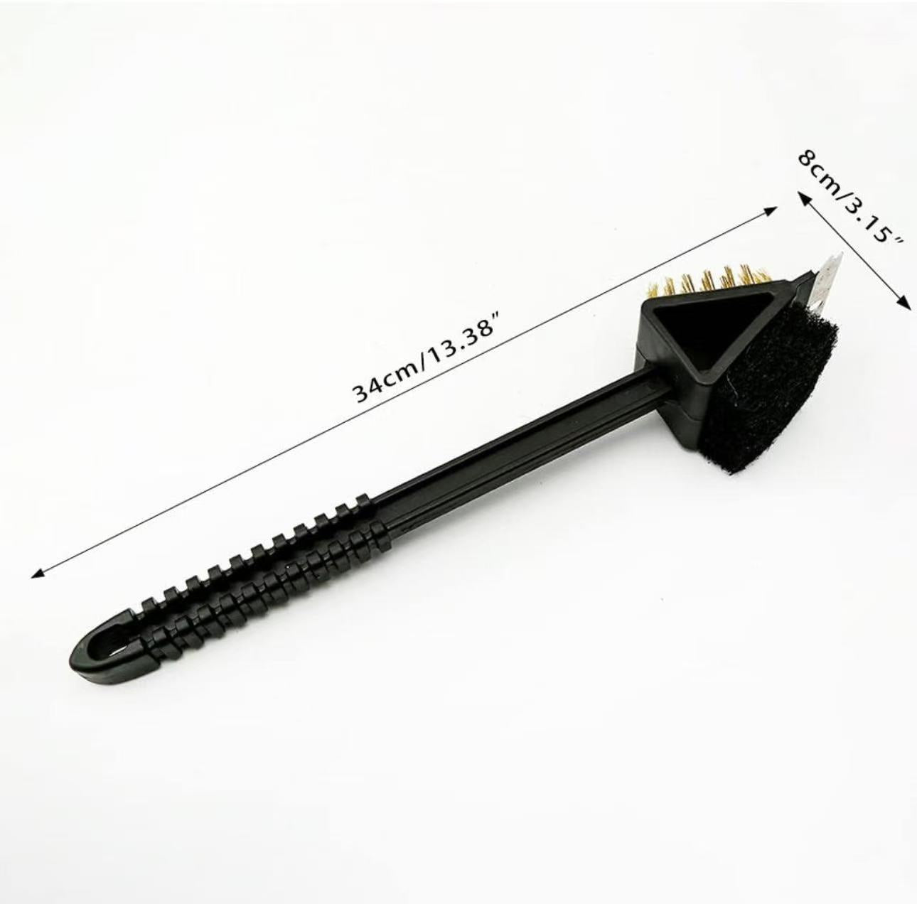 3 in 1 Oven & Grill / BBQ Brush, 14＂Long, Brass Bristles (BRP-14B) - Chefcoca