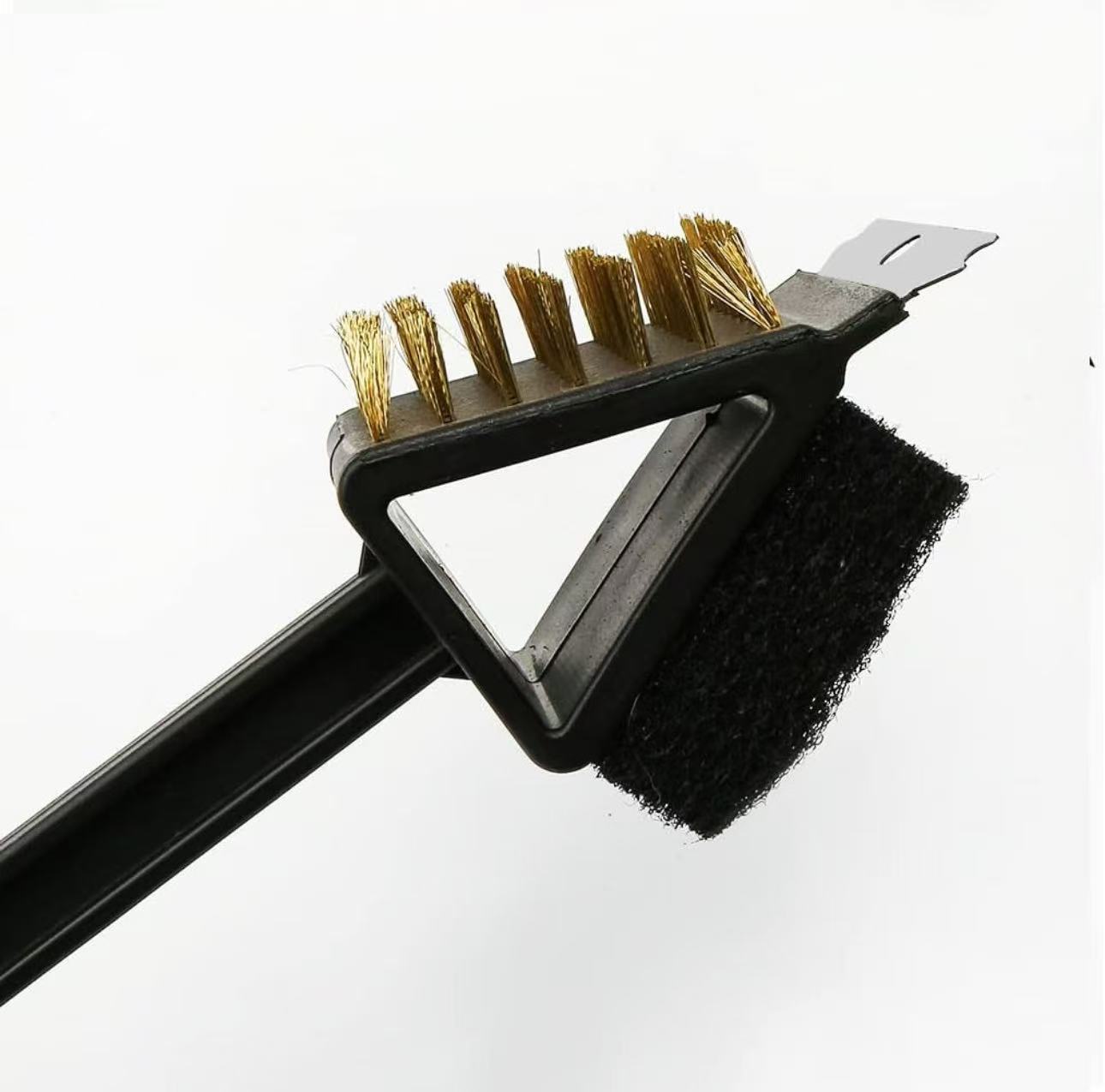 3 in 1 Oven & Grill / BBQ Brush, 14＂Long, Brass Bristles (BRP-14B) - Chefcoca