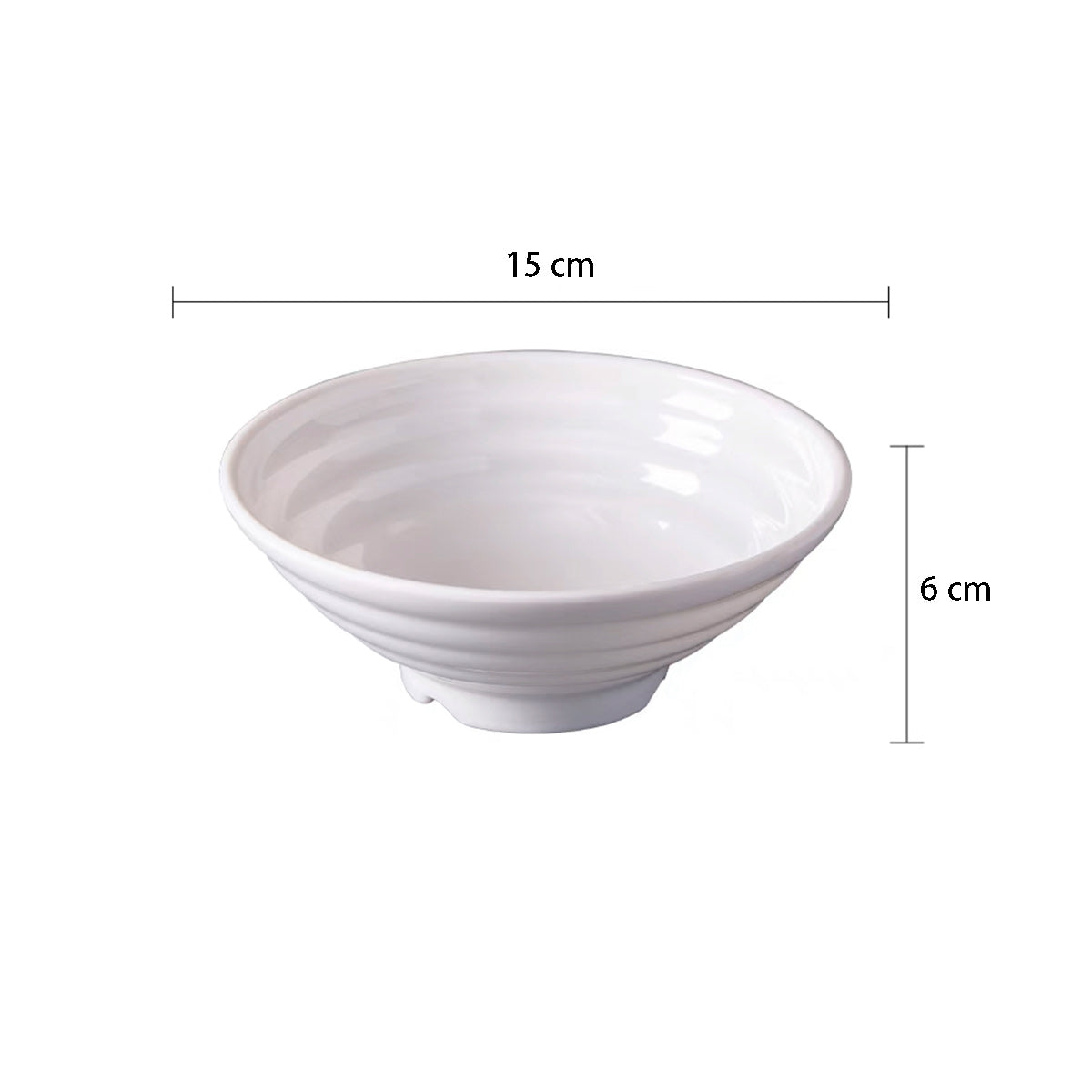 Ridged Melamine Bowl (536,5508,WY0023-9)