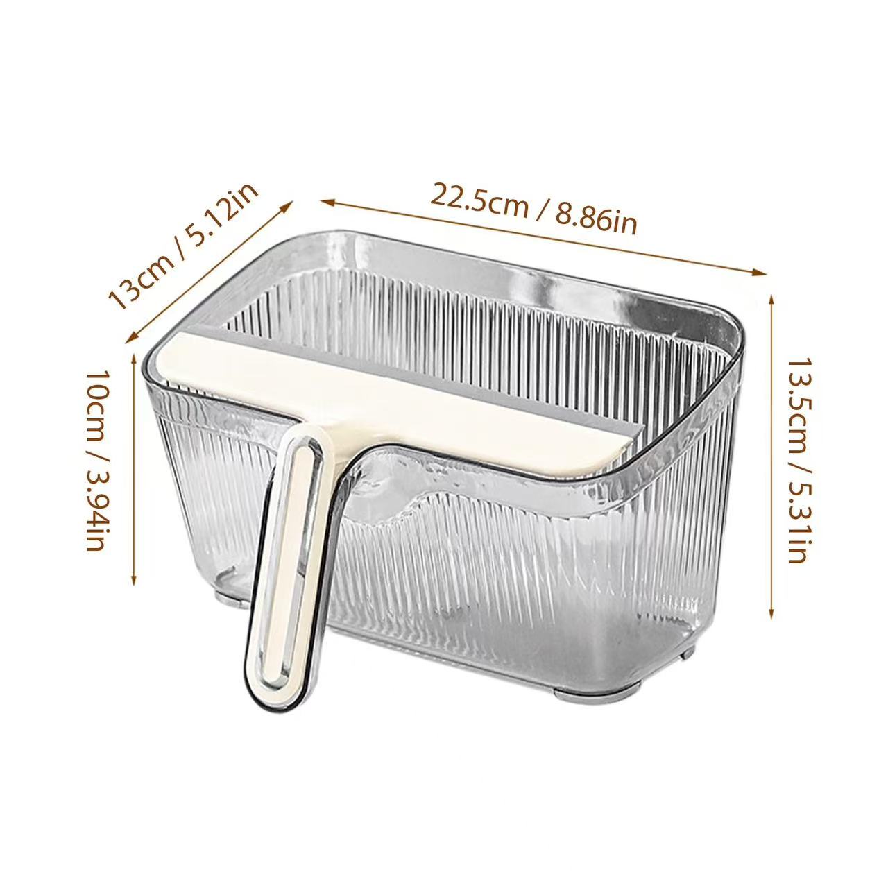 Chefco, Table Top Garbage Can, The Cleaning Bucket  with Silicone Wiper, Gray (SJ-5938E)
