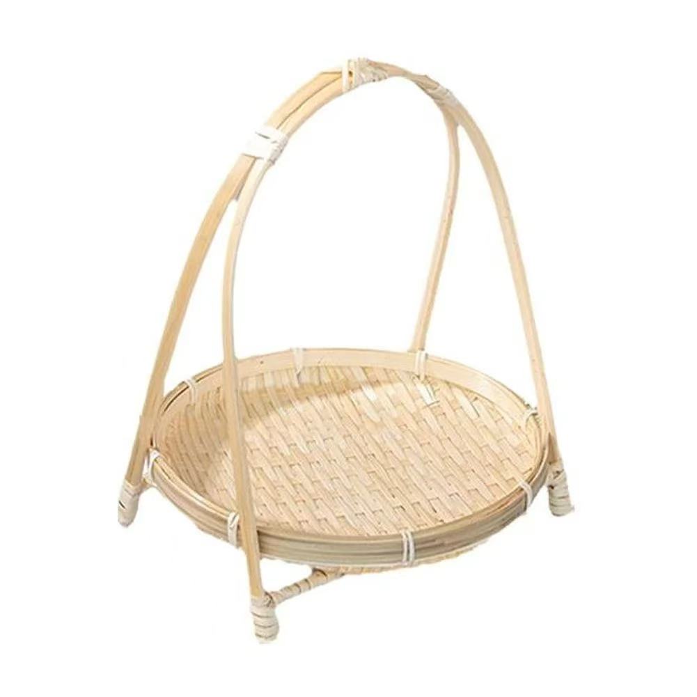 Chefco, Bamboo Woven Fruit Basket Bamboo Storage Basket for Kitchen Dining Room Cafe Sing Layer (RBB-19-1) - Chefcoca
