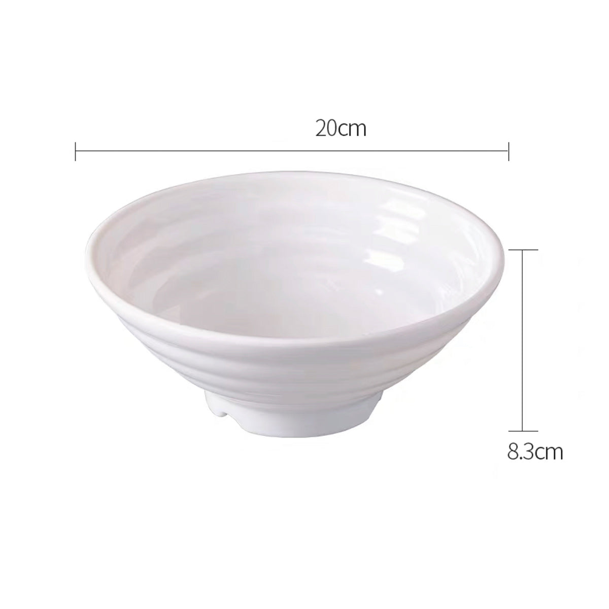 Ridged Melamine Bowl (536,5508,WY0023-9)