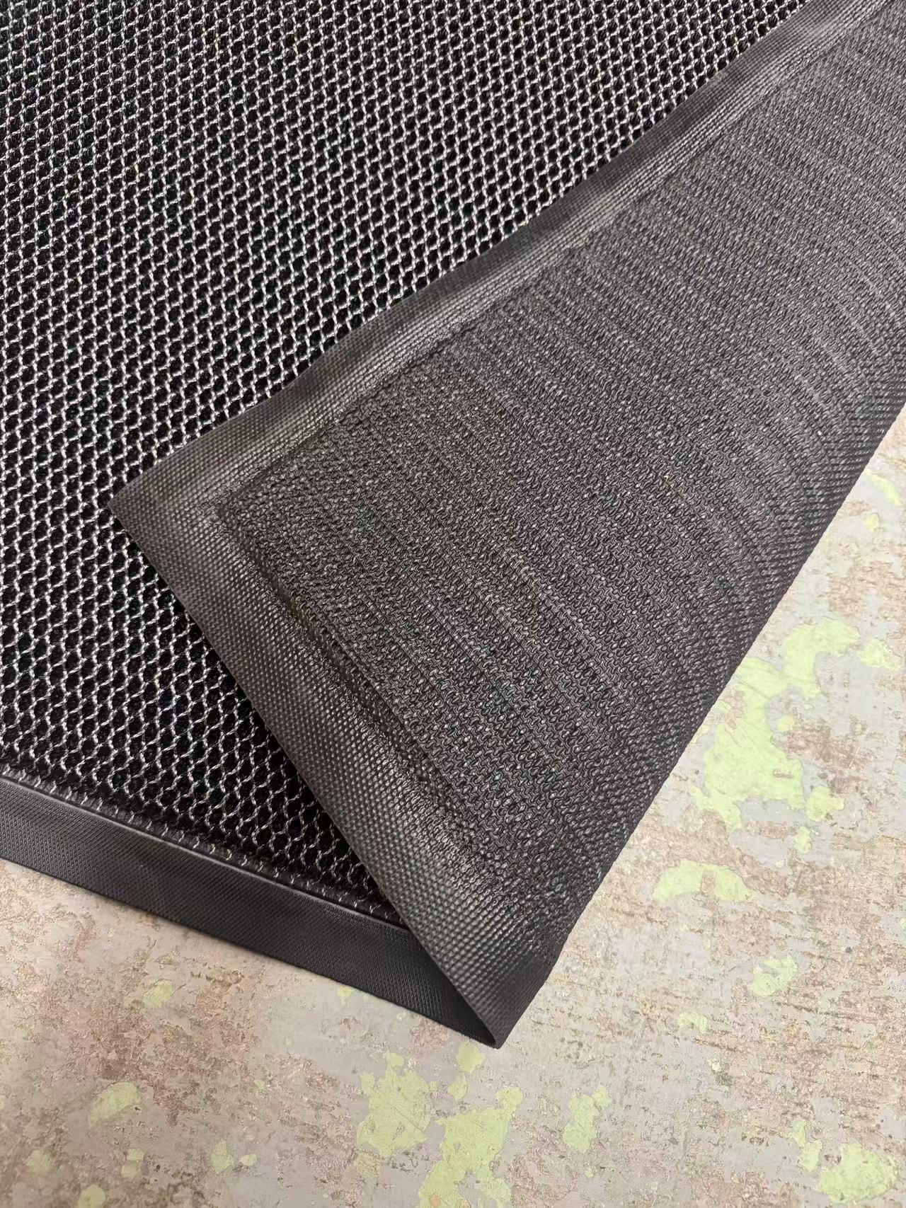 Sub-equip TFM-12K, Commercial Carpet Floor Mat-9.6" × 18" Black & Grey