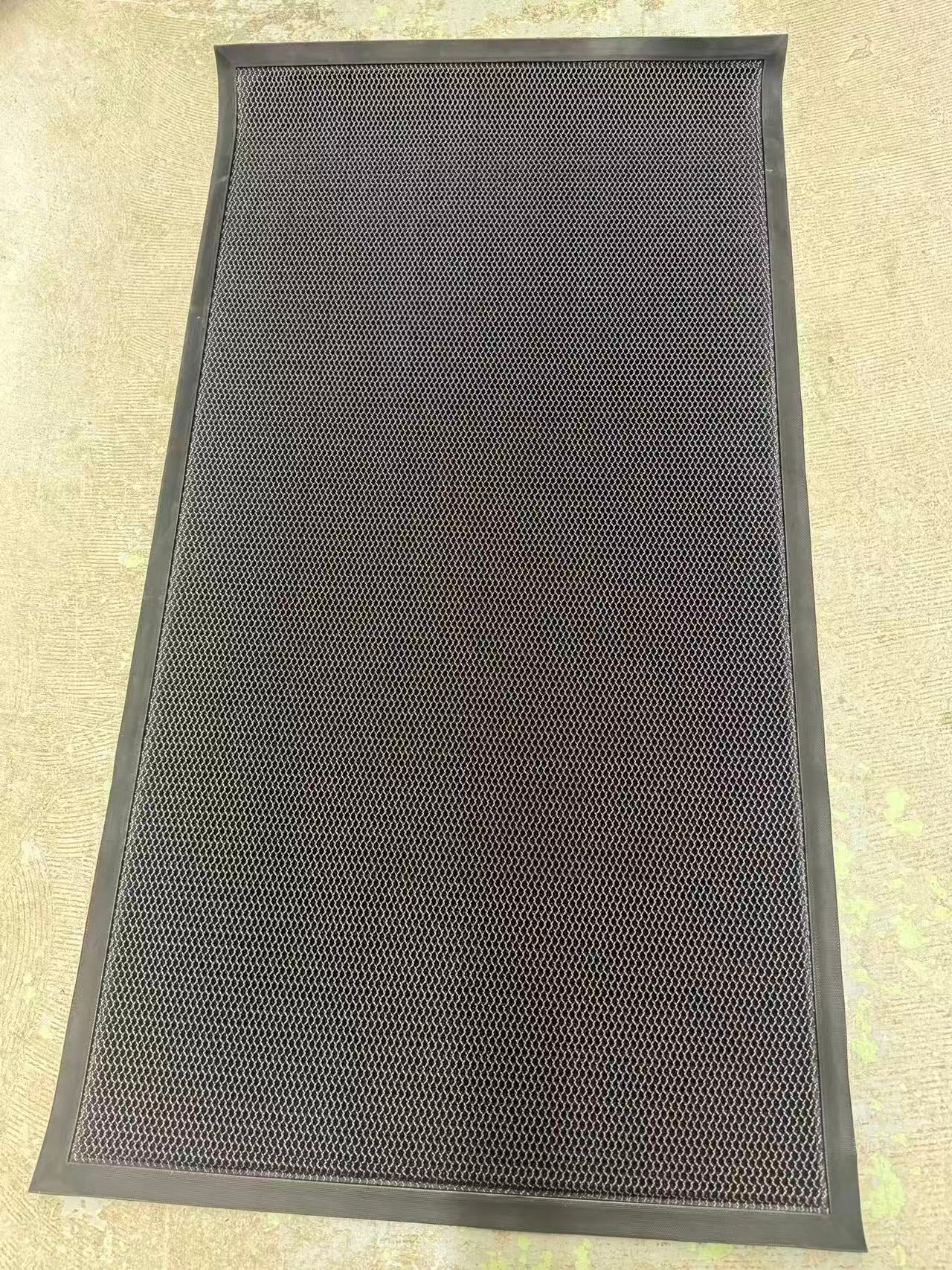 Sub-equip TFM-12K, Commercial Carpet Floor Mat-9.6" × 18" Black & Grey