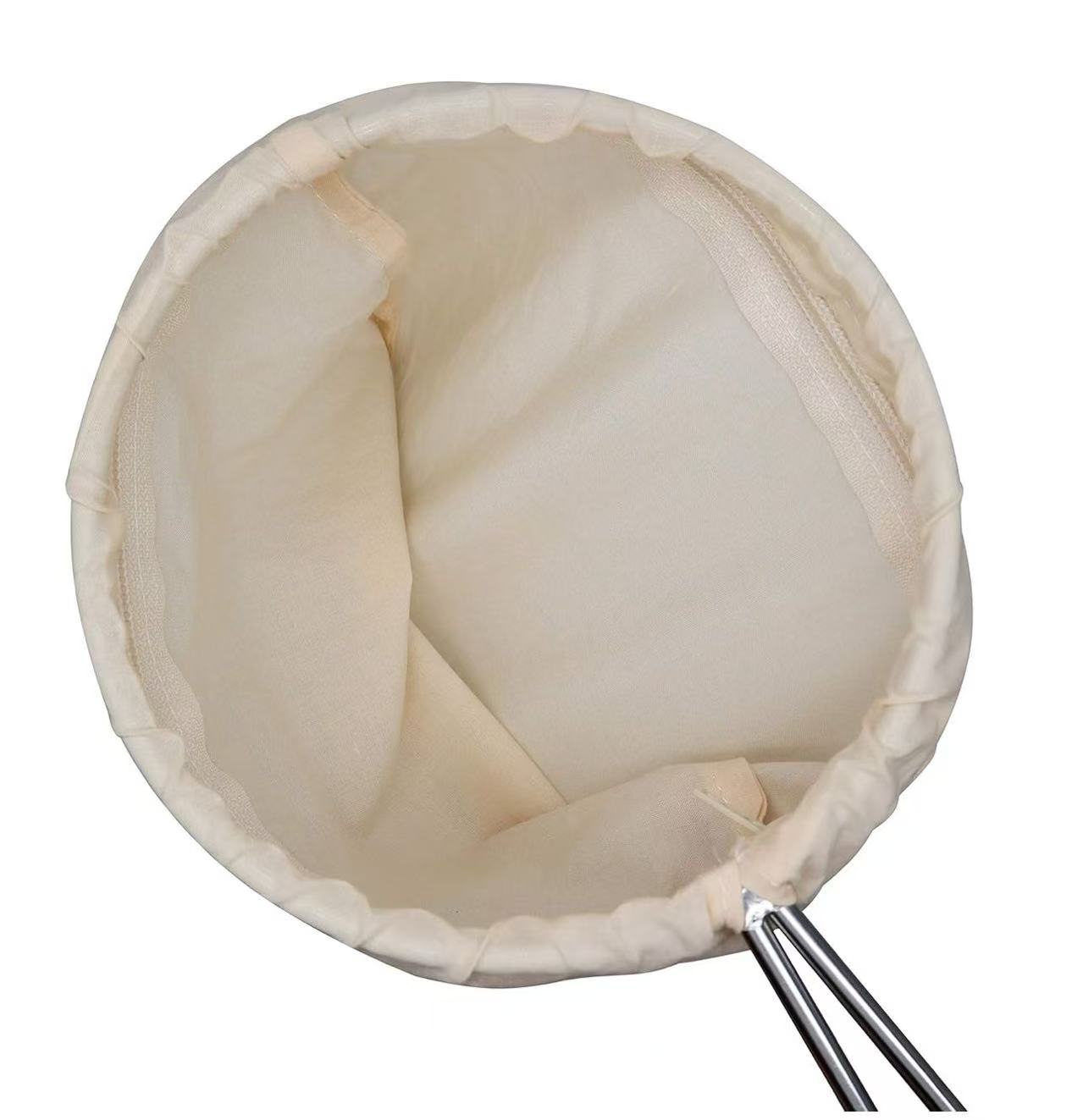 Filtre à thé en filet avec poignée en acier inoxydable