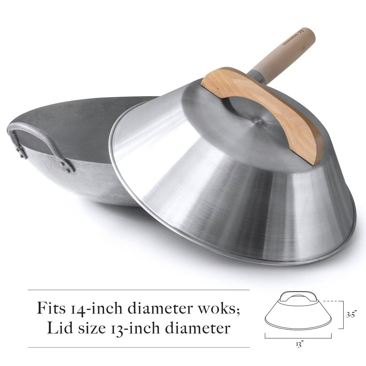 Chefco, Aluminum Wok Lid Cover, 13" Wok Lid (ADBC-13)