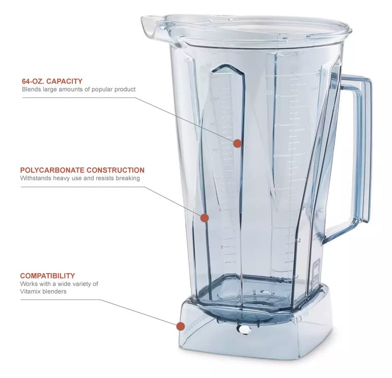 Vitamix Commercial Container (058625/VM0135) , 64 oz - Chefcoca