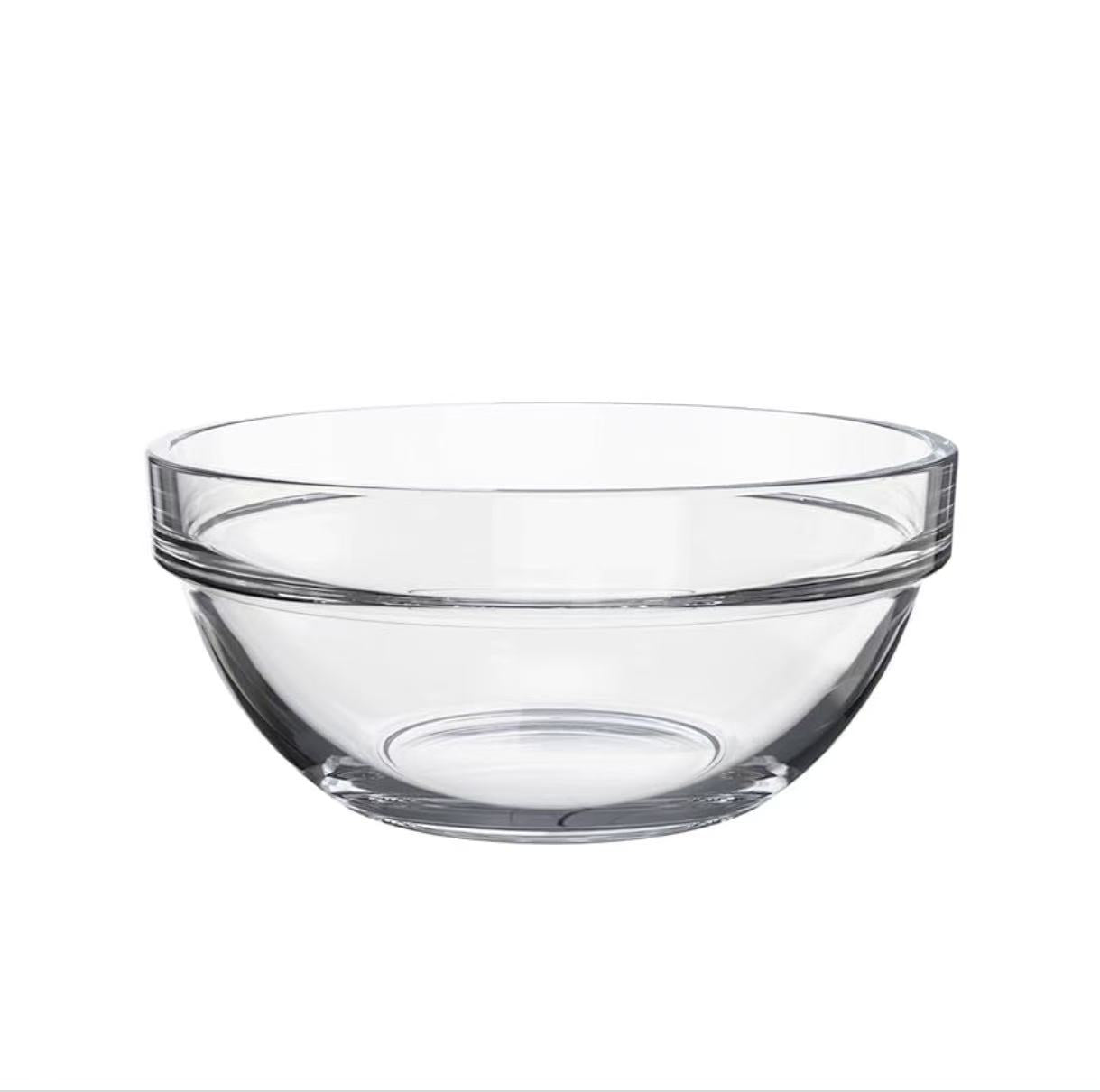 Bol à mélanger/saladier empilable en verre trempé