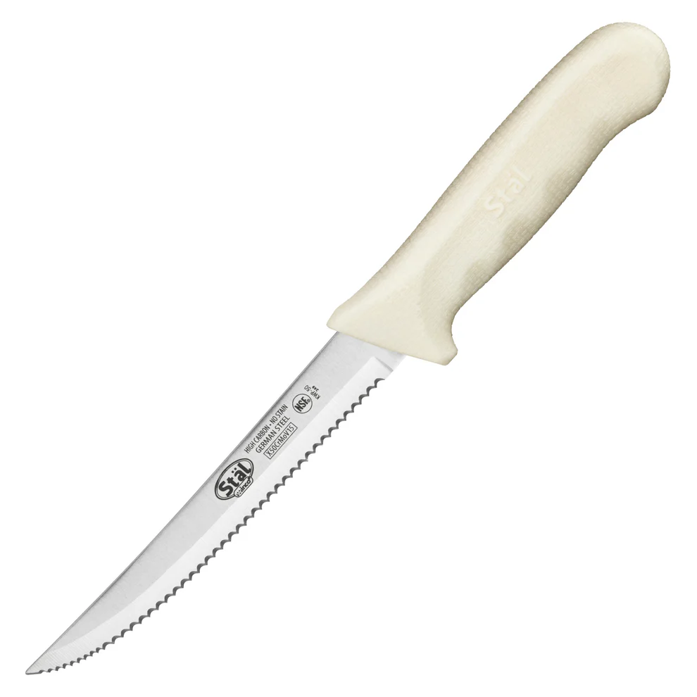 KWP-50 - Stäl 5-1/2" Utility Knife, Wavy Edge - Chefcoca