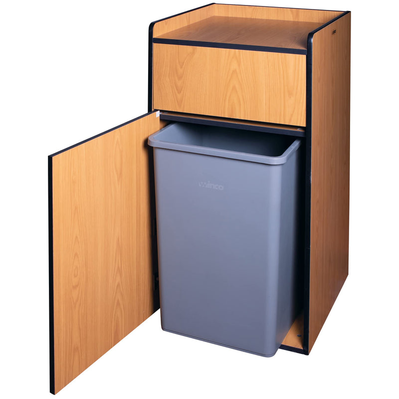 Winco Waste Receptacle, 23-1/2"L x 23-3/4"W x 44"H- fits up to 35 gallon trash can
