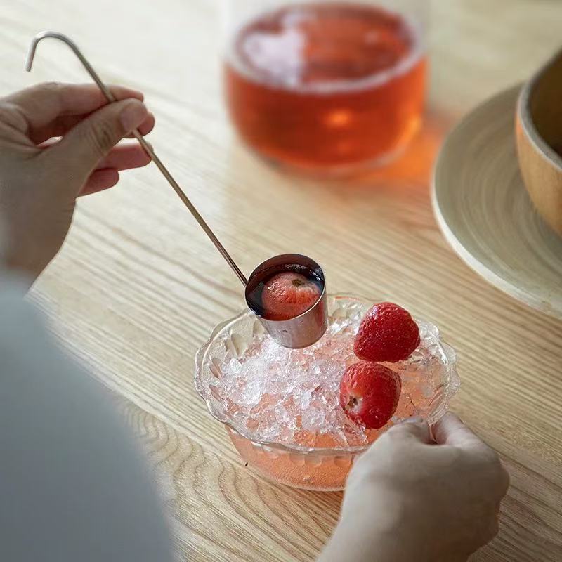 Louche à sirop en acier inoxydable 18/8 avec manche en fil métallique