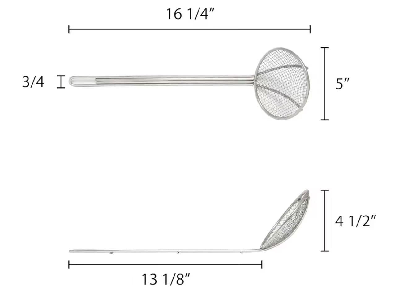 Chefco, MS-5R, Wire Skimmer, Nickel-Plated - 5" Dia