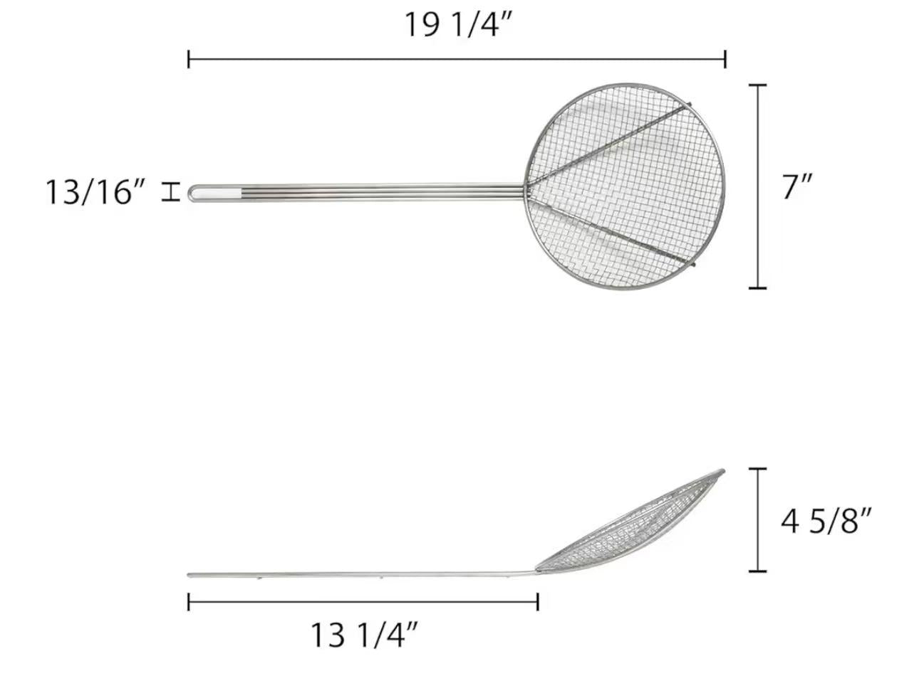 Chefco, MS-7R, Wire Skimmer, Nickel-Plated - 7" Dia