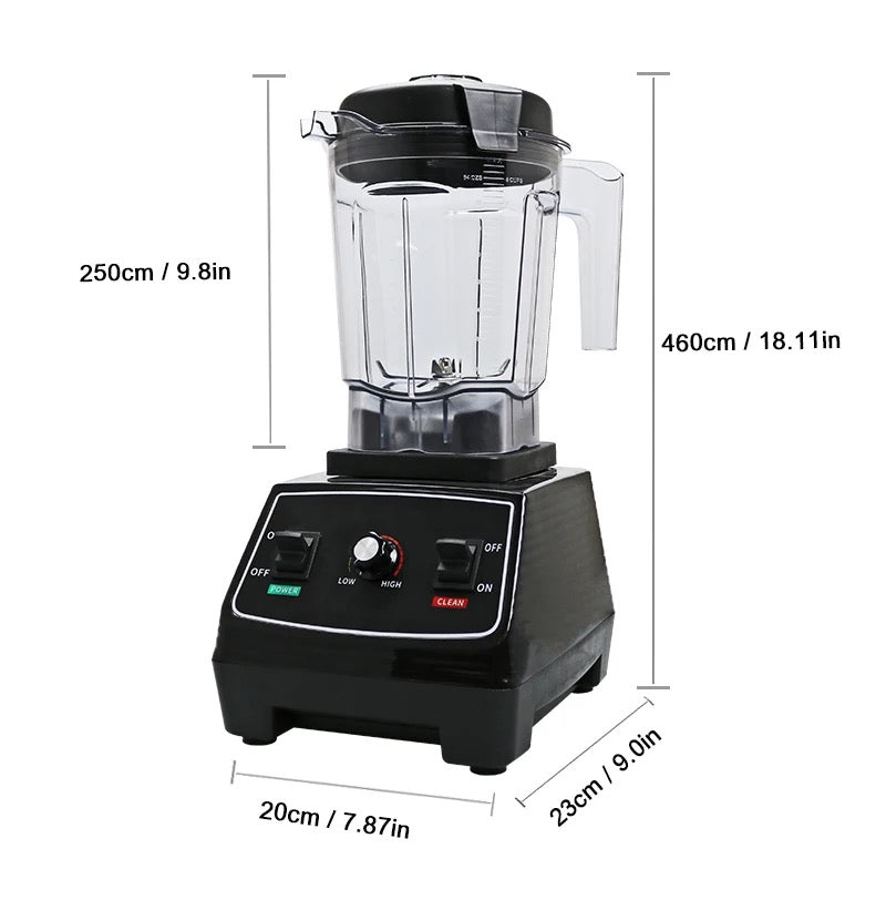 64oz Commercial Blender with Push Button & Knob Control (HS-203) - Chefcoca