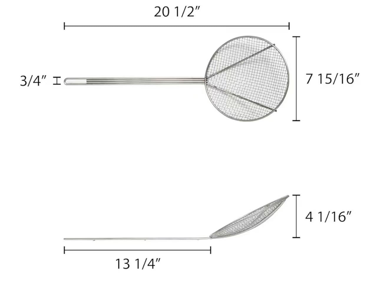 Chefco, MS-8R, Wire Skimmer, Nickel-Plated - 8" Dia