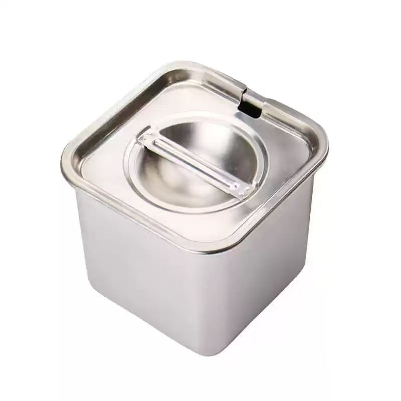 Chefco, 12 cm/4.72"  Storage Container Multi-functional Stainless Steel Condiment Jar, square compartment condiment (SSC-12)