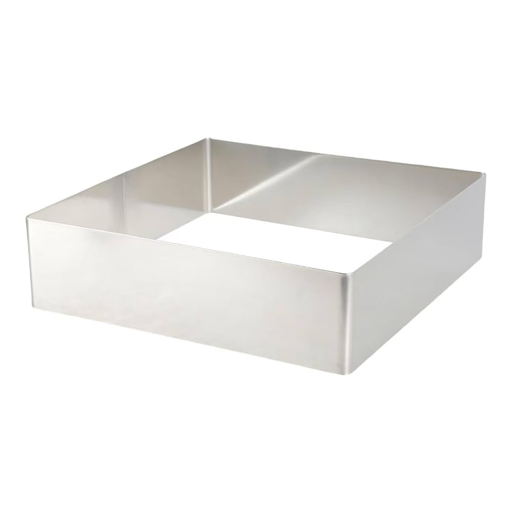 Chefco, 10" Cake Mold Rings, Stainless Steel Square Cake Pastry Ring Mousse Cake Mould 2 Inch High (9868)