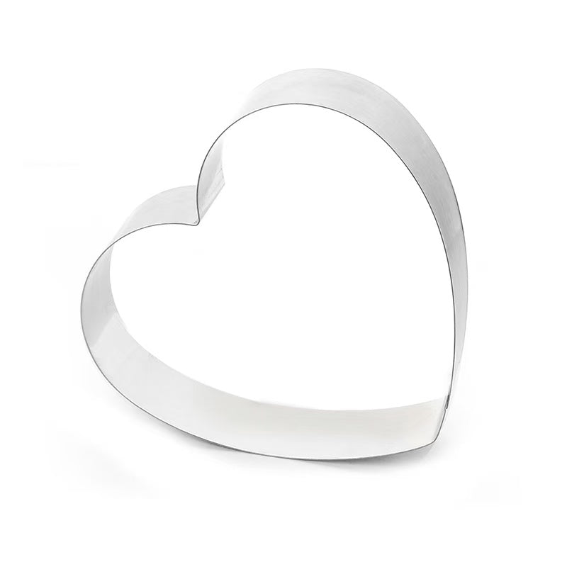 Chefco, 8" Cake Mold Rings, Stainless Steel Heart shape Cake Pastry Ring Mousse Cake Mould 2 Inch High (9854)