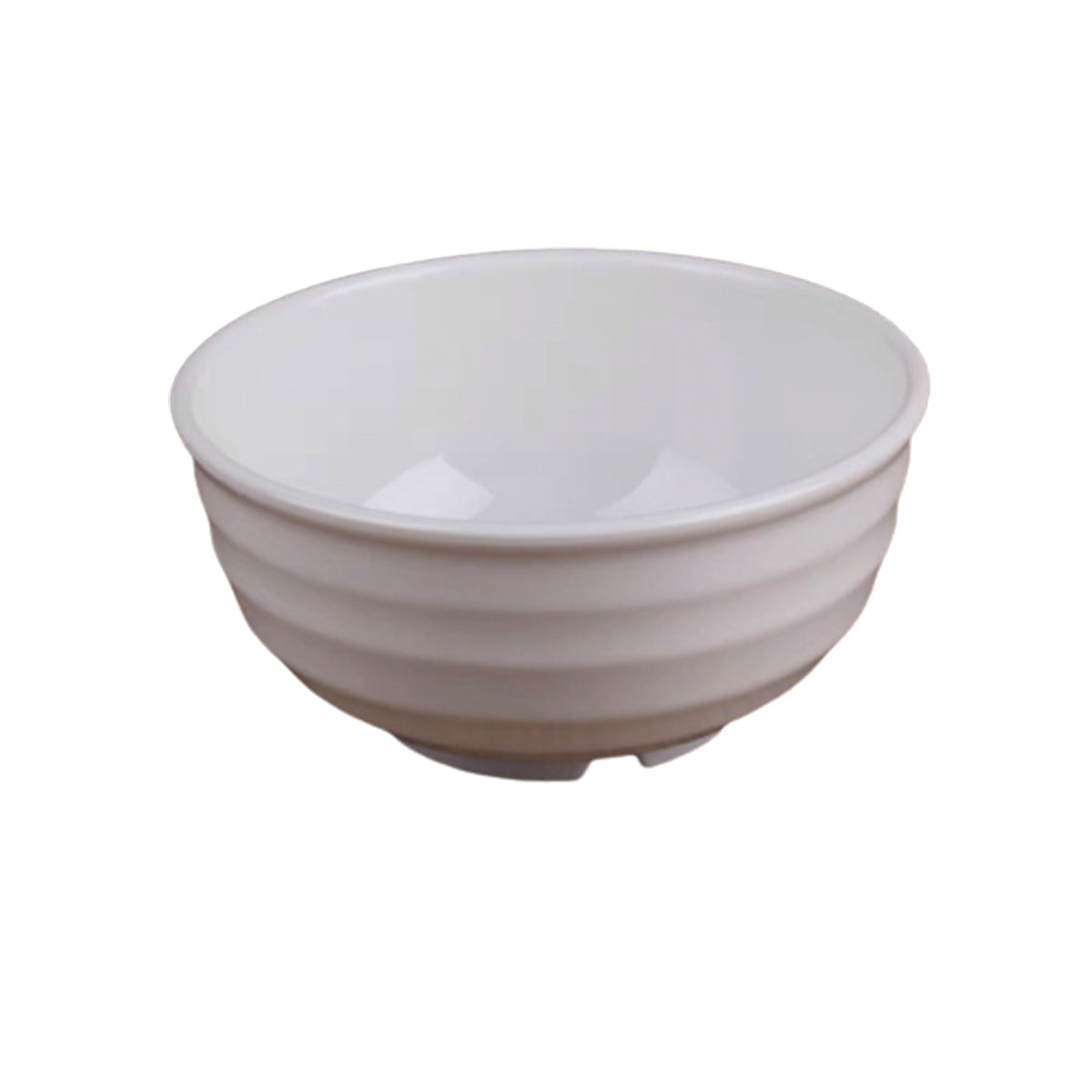 White Melamine Lines Bowl (666)