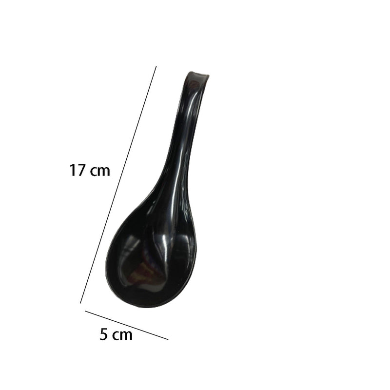 Black Melamine Jumbo Soup Spoon (7019B)