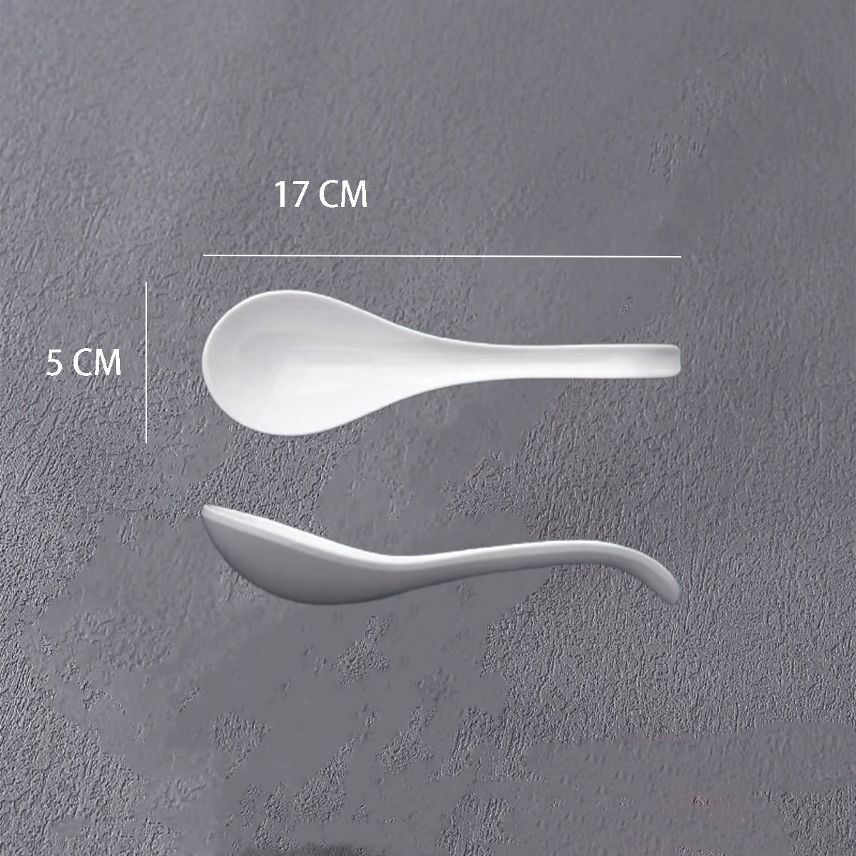 White Melamine Jumbo Soup Spoon（7019W）