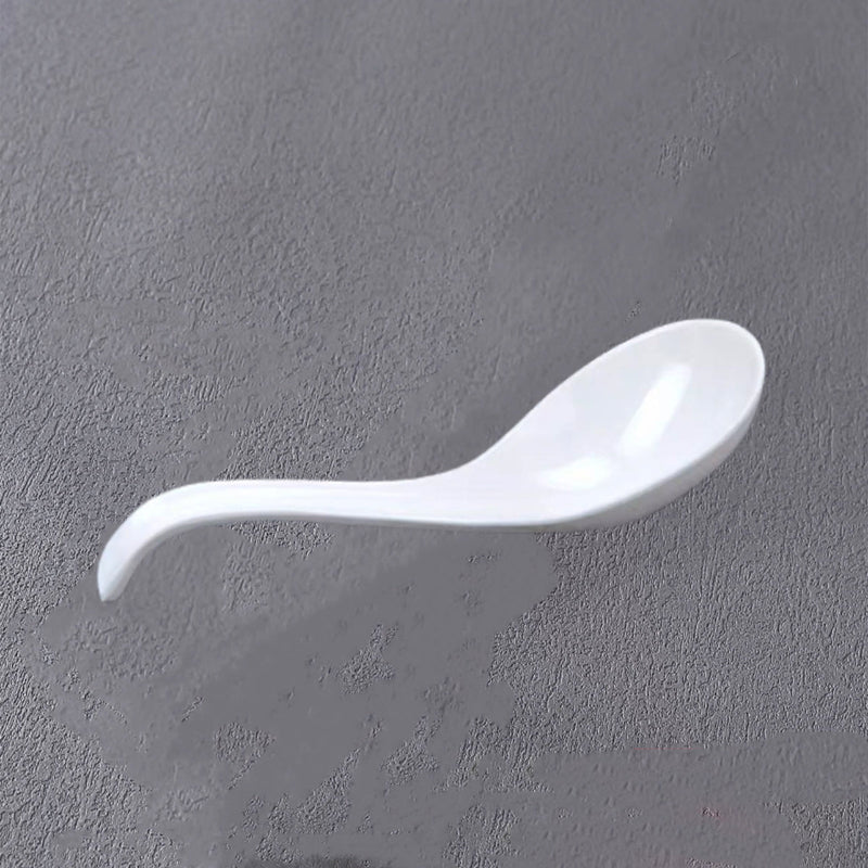 White Melamine Jumbo Soup Spoon（7019W）