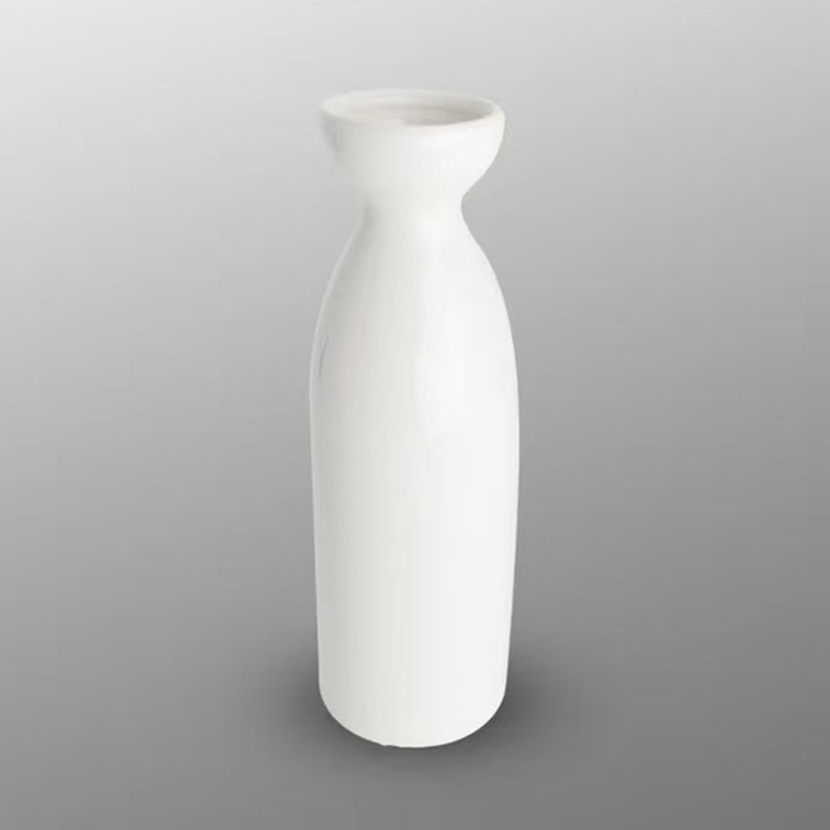 C710-36A, 8 oz. (240 ml) Fusion Sake Bottle - Ceramic, White - Chefcoca