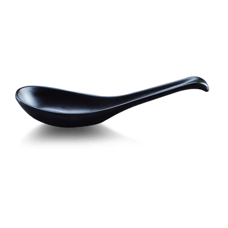 Black Melamine Soup Spoon (8206B/HS012)