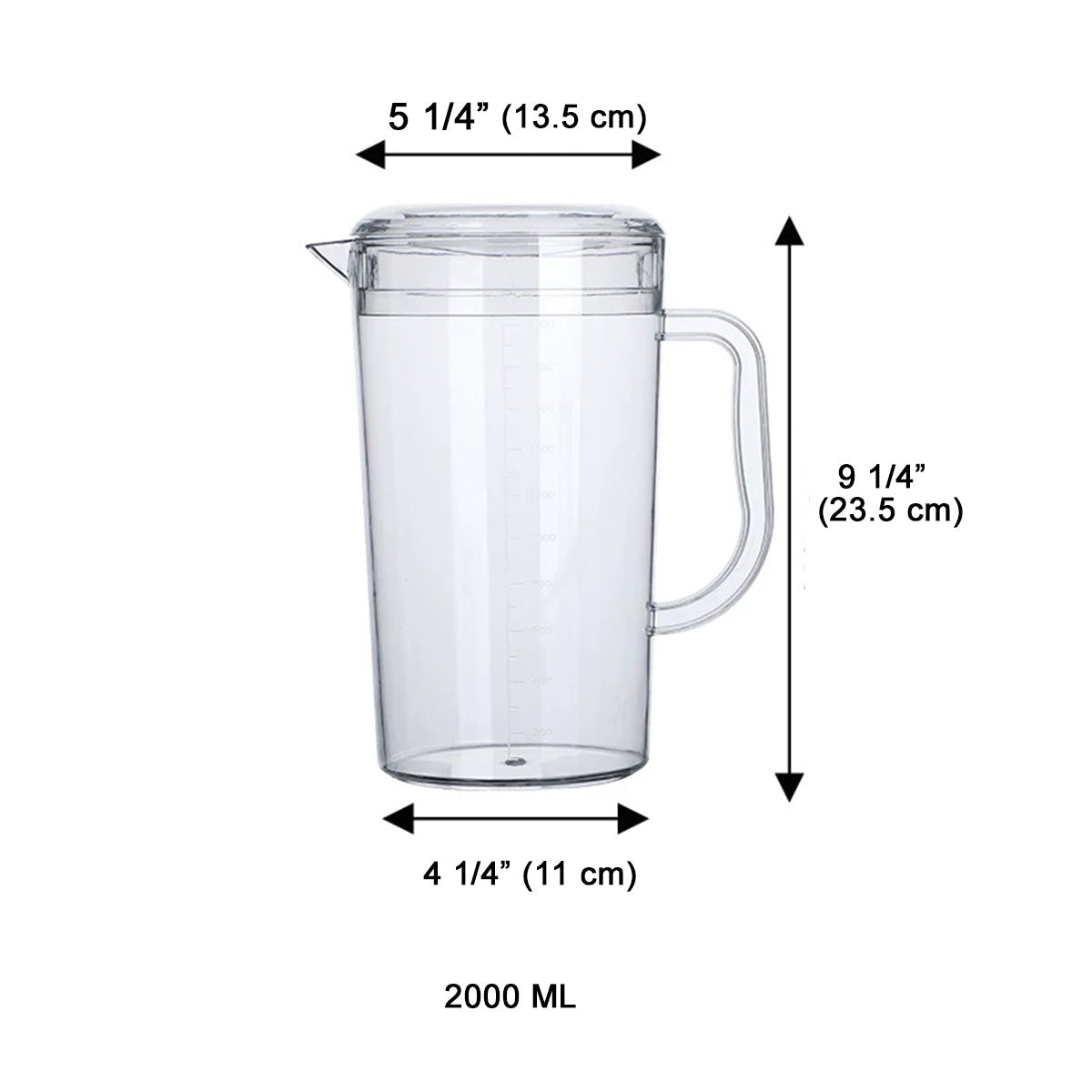 PC Made Pitcher with lid, Clear