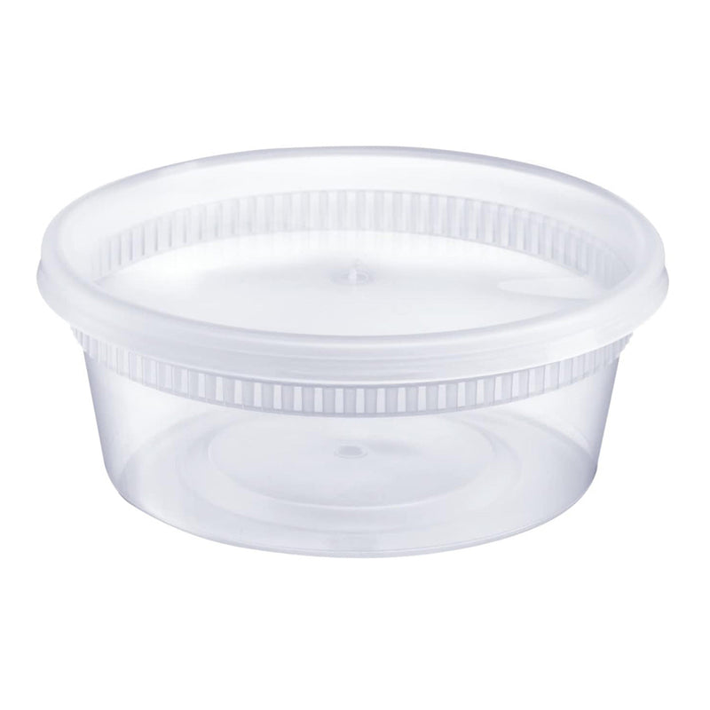240 Sets, 8oz, Leakproof Clear Food Storage Soup Deli Container with Lids (S-8)