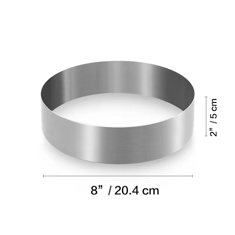 Moules à gâteau en acier inoxydable, moule à gâteau mousse, anneaux à gâteau avec poussoir