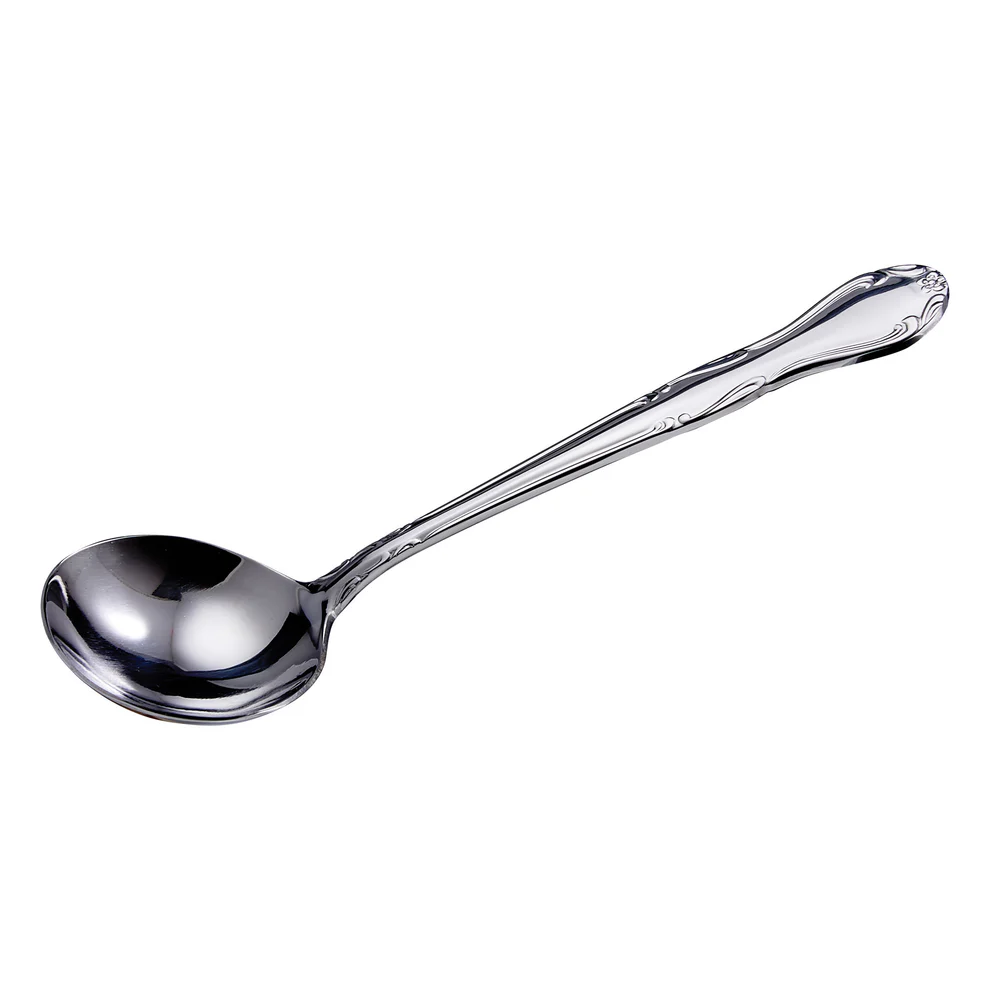 LE-1 - 7" Gravy & Soup Ladle, 1 Ounce, Stainless Steel,1 Dozen - Chefcoca