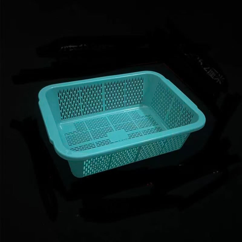 CHEFCO,FC063, 35cm/13.8"L Green Rectangular Vegetable Wash Basket (Fine Grid) - Chefcoca