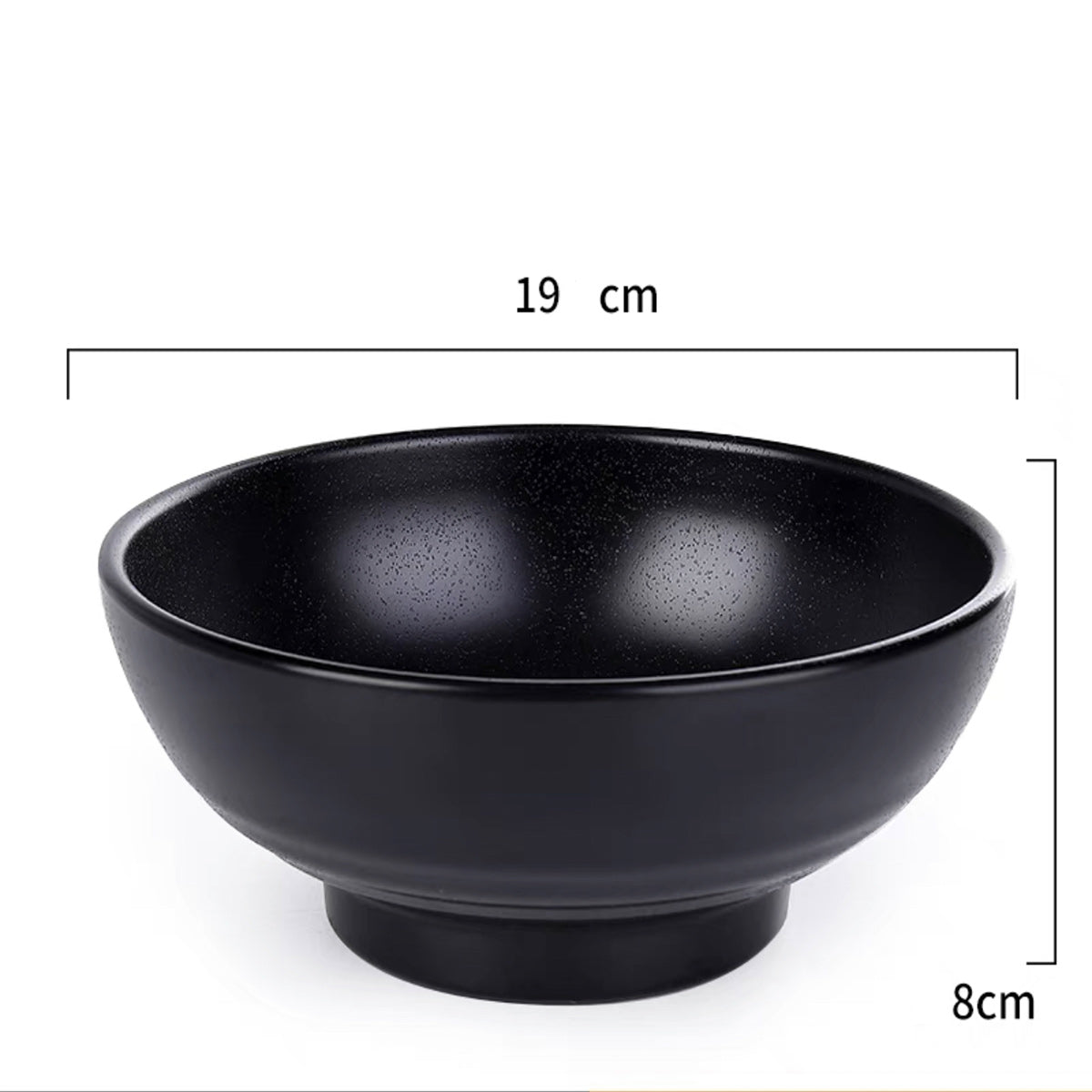 Black Melamine Udon Noodle Bowl (A1206-A1207) - Chefcoca