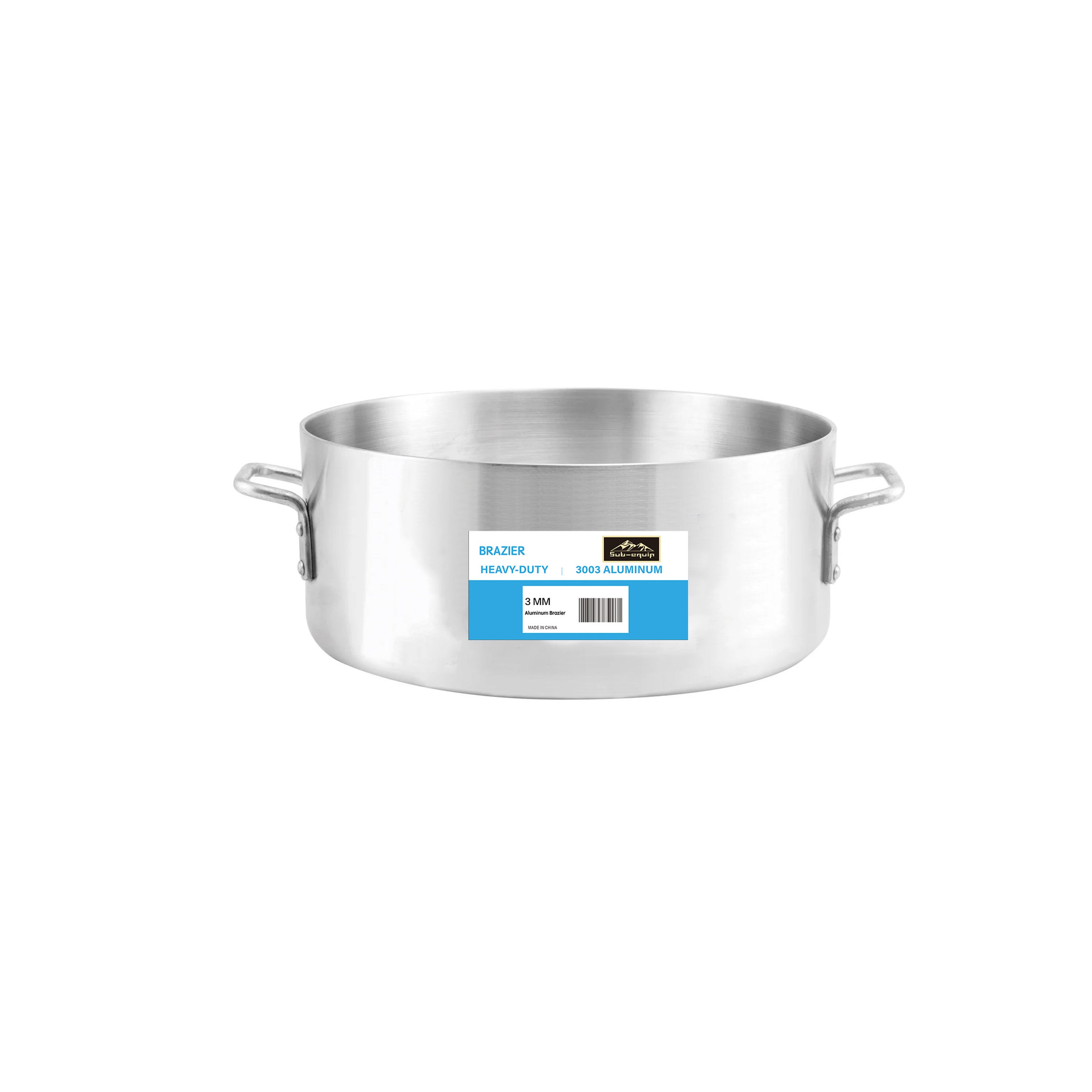 Sub-equip, Heavy Weight 3mm Aluminium Brazier with 2 Handles, 10 QT