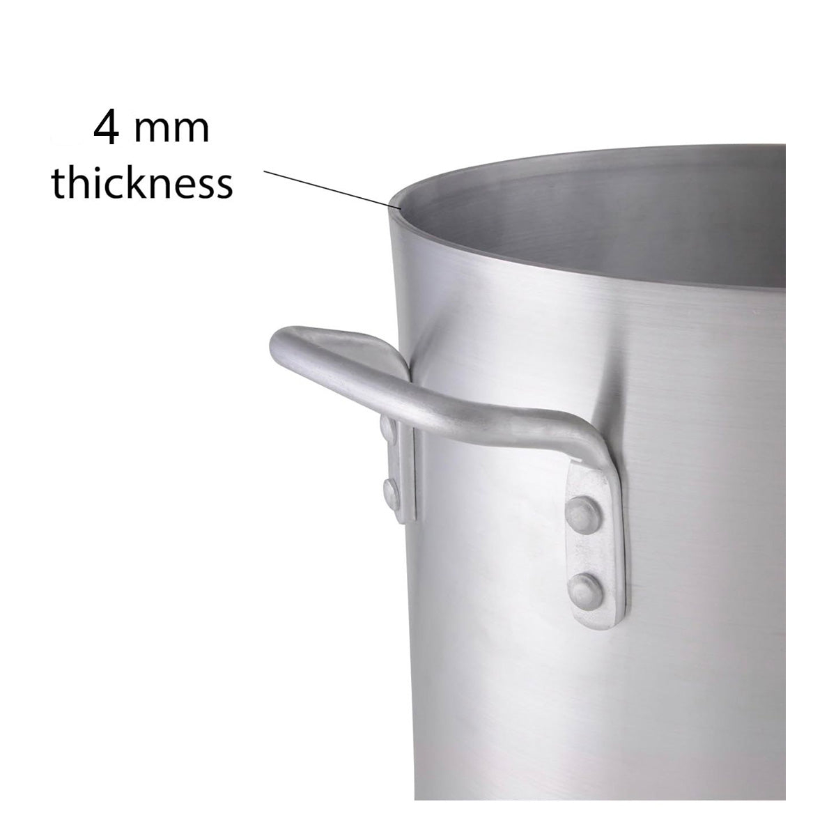 Sub-equip, 50 Qt Aluminum Stock Pot, 16x15" / 40cm*38cm, 4mm - Chefcoca